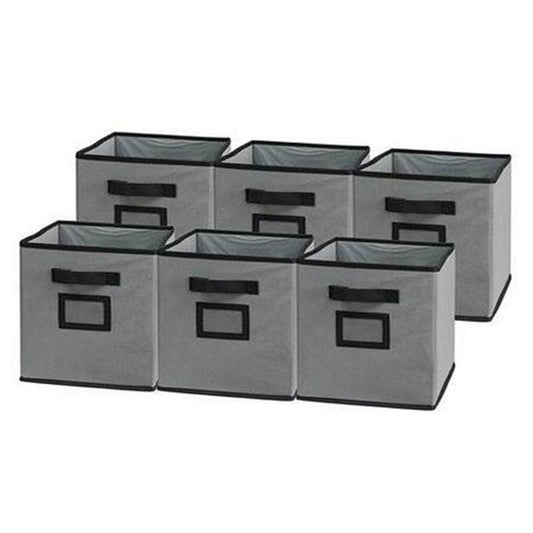 6 Pcs Foldable Cloth Storage Cube Basket Bins Organizer Containers